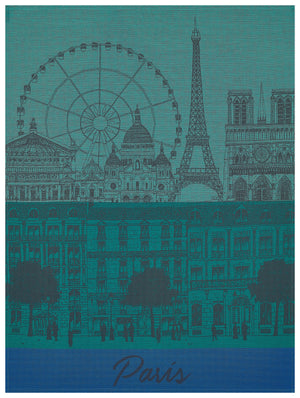 Paris Panorama Garden Tea Towel