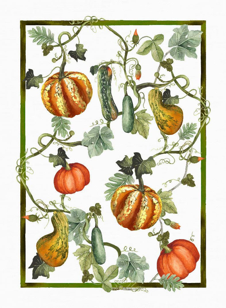 Tea towel with vegetable pattern