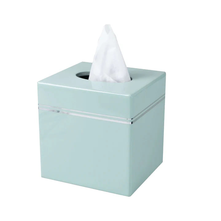Resort Spa/Silver Boutique Tissue Holder with a tissue inside 