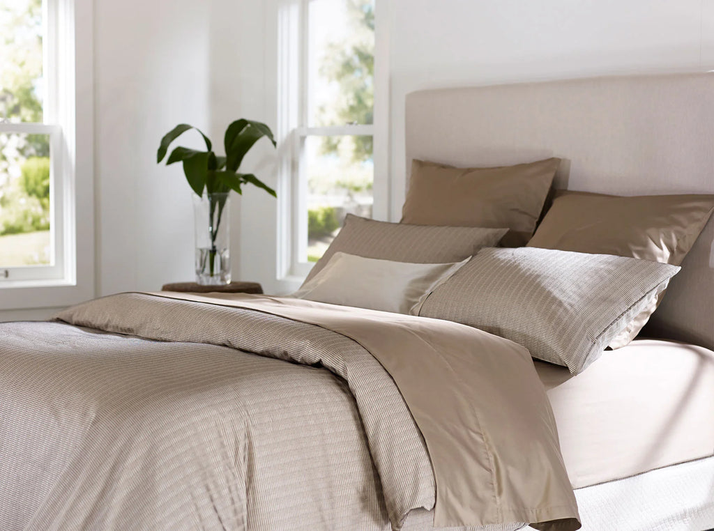 Duvet Cover and Standard Pillow Covers   in Tea colour 