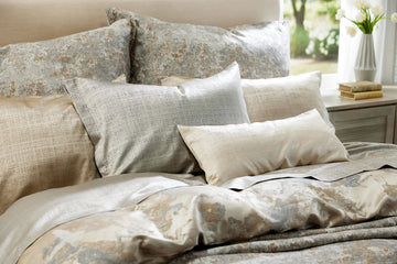 Senne Pillows and shams on the bed 