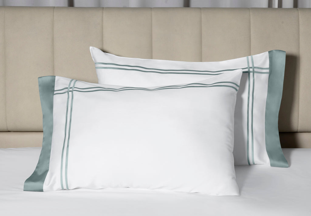 Sinfonia White/ Wilton Blue Pillowcases