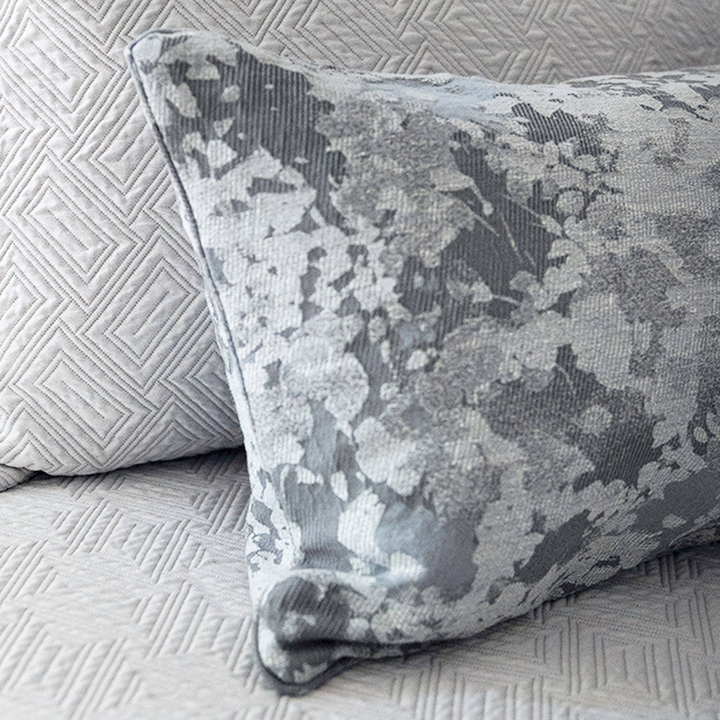 St Geneve Sakura Moonlight sham with Scala Grey sham