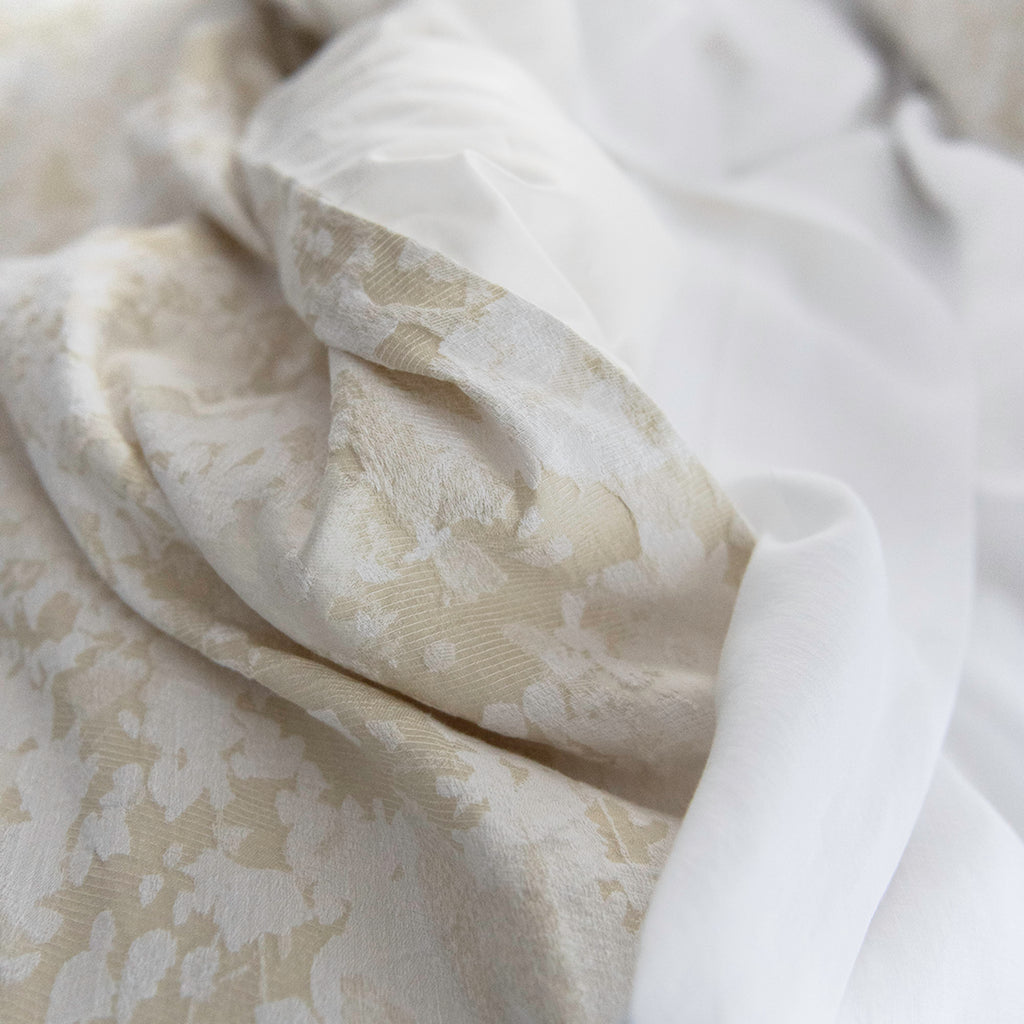 St Geneve Sakura Parchment duvet cover close up