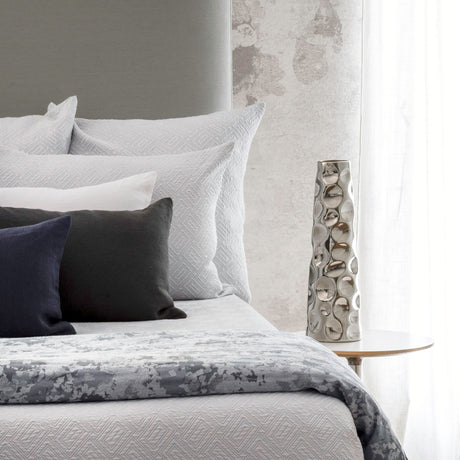 St Geneve Scala grey shams and coverelet