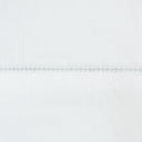 Close-up of fine Sea lsand cotton with the PuntoParigi (hemstitch) details in a silver/grey colour.