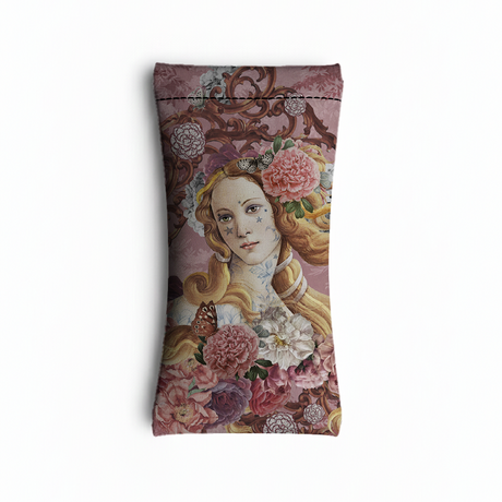 Case for glasses with woman face print 