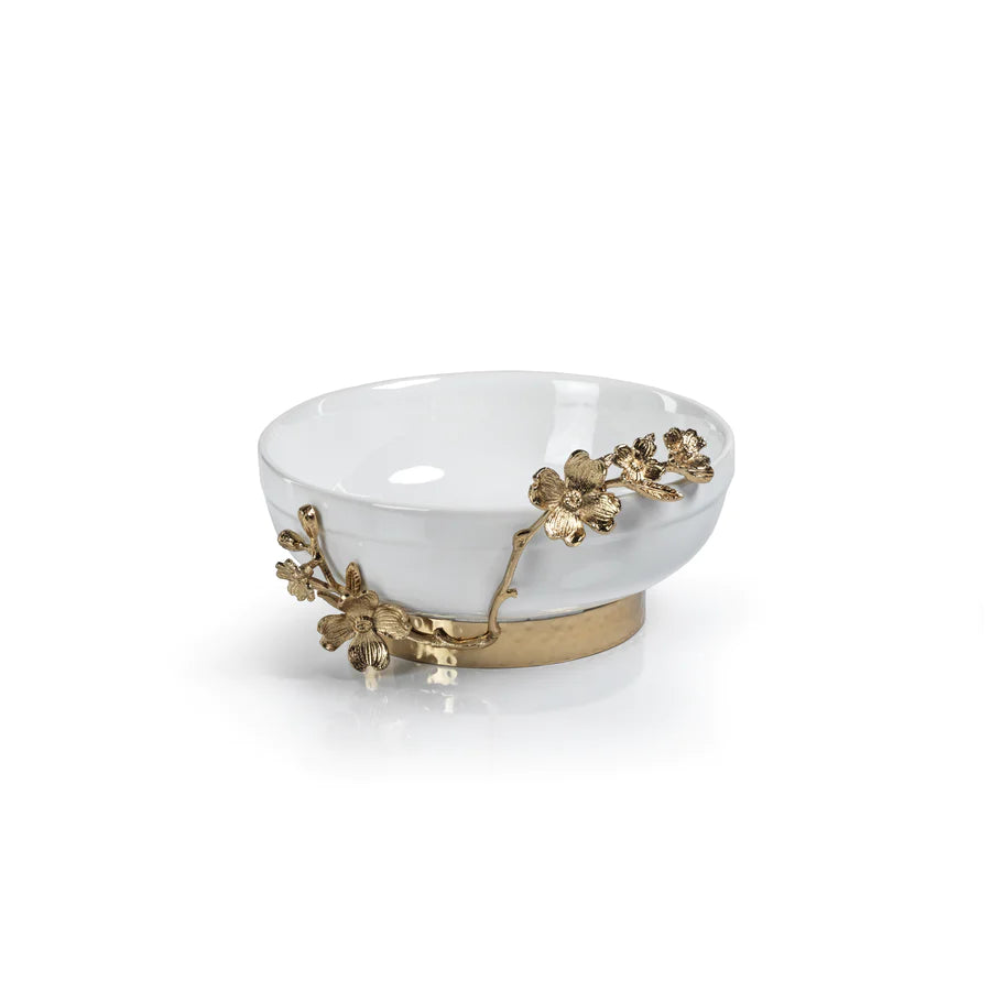 Tavolo Ceramic Bowl with Floral Trim - Medium