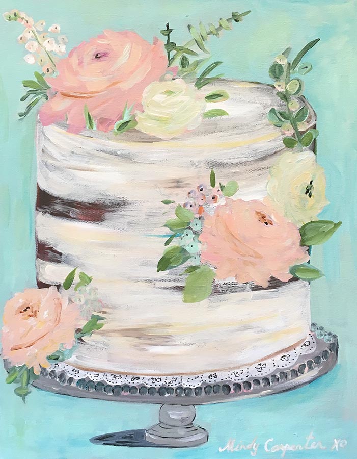 Fancy Floral Cake Card