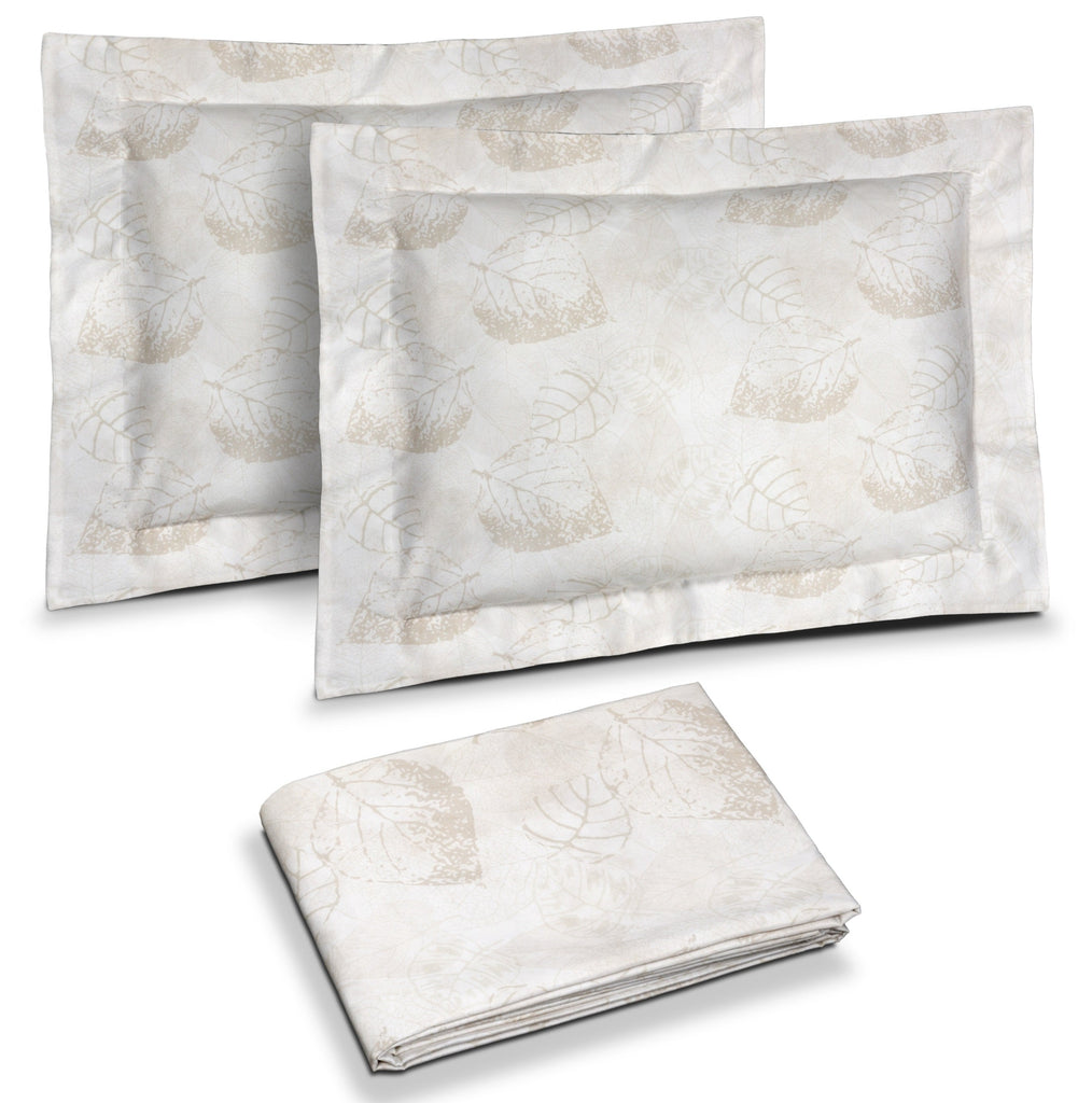 Feuillage Print Duvet Cover and Shams in Ivory