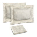 Chaine Jacquard Duvet Cover and Shams in Natural