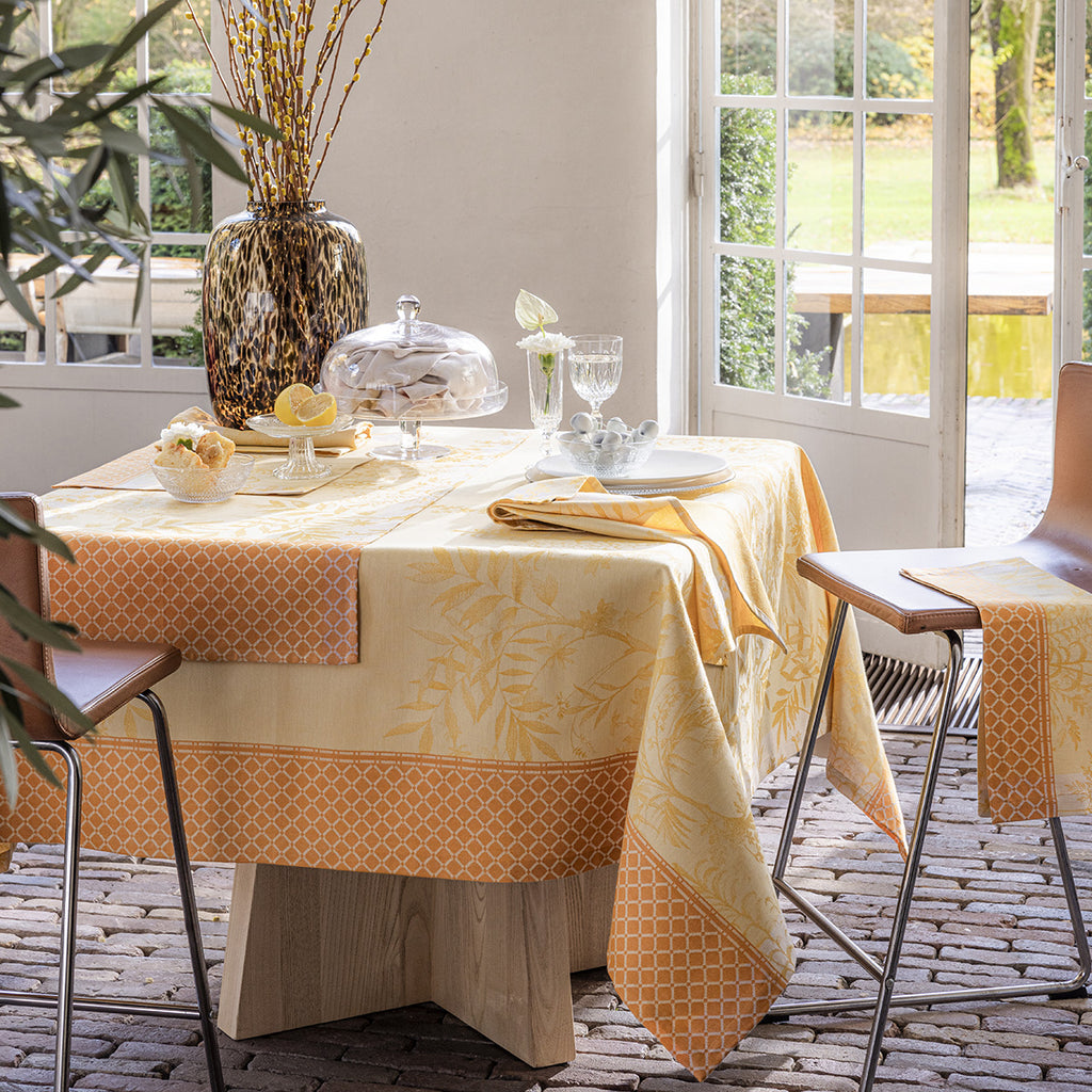 Le Jacquard Francais Jardin D'Eden Yellow Tablecloth