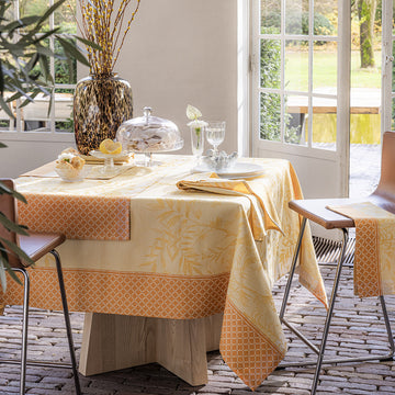 Le Jacquard Francais Jardin D'Eden Yellow Tablecloth