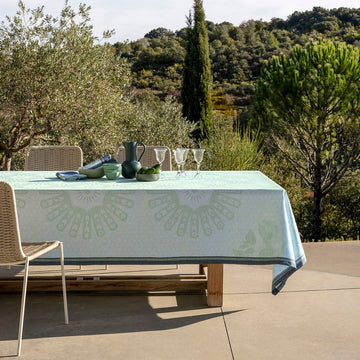 LJF Jardin D'Orient Green tablecloth