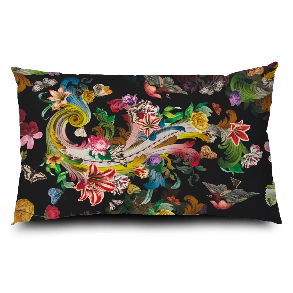 Fleurs de Rocaille 16" x 26" cushion cover Front 