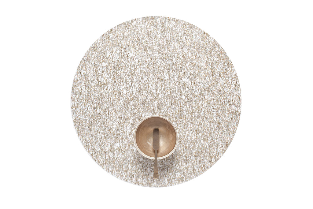 Metallic Lace Gold Round Placemat