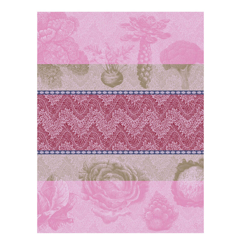 Jardin Des Choux Pink Tea Towel