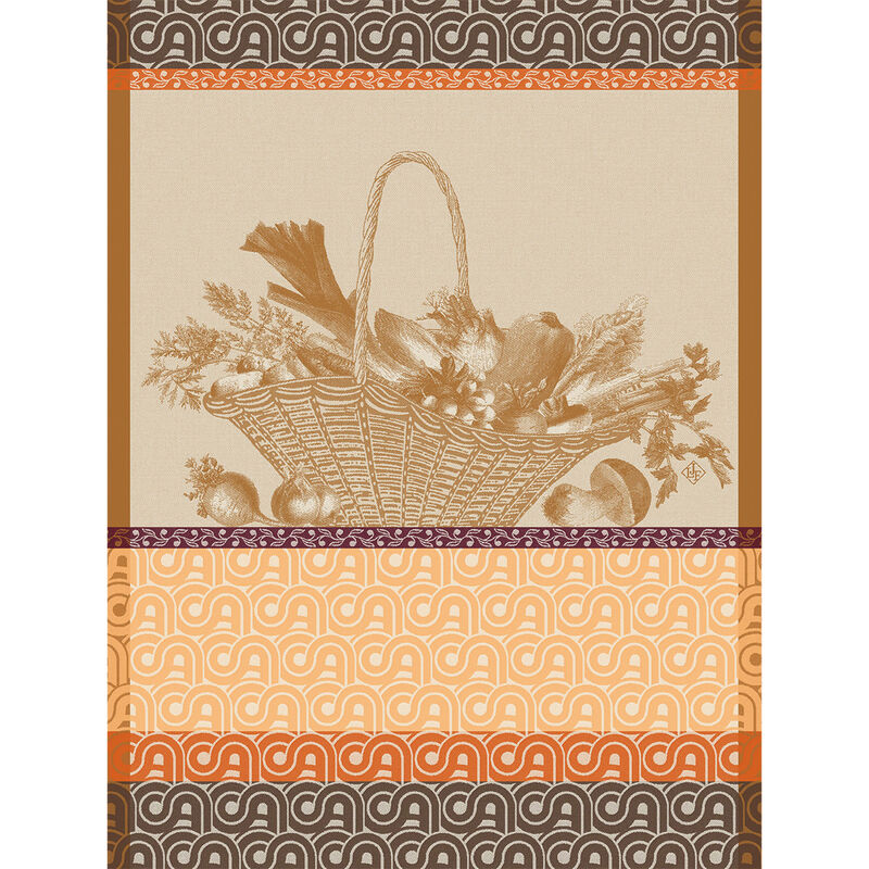 Potager D'Hiver Orange Tea Towel