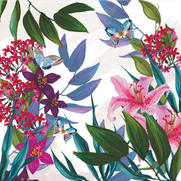 Tropical Lillies Cocktail Paper Napkins