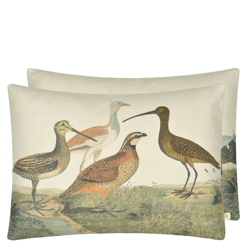 Birds of a Feather Parchment Decorative Pillow