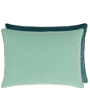 Cassia Celadon & Mist Velvet Decorative Pillow