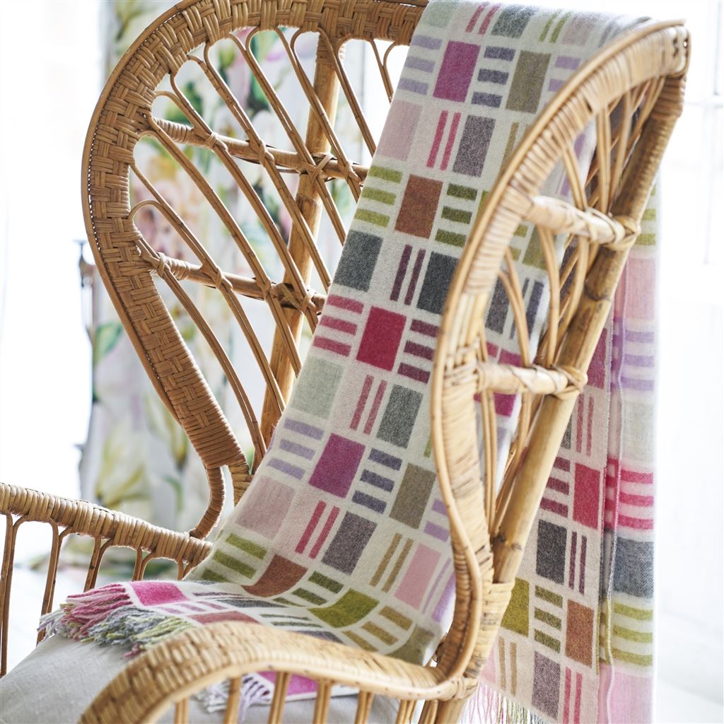 Bainbridge Peony Throw shown on chair