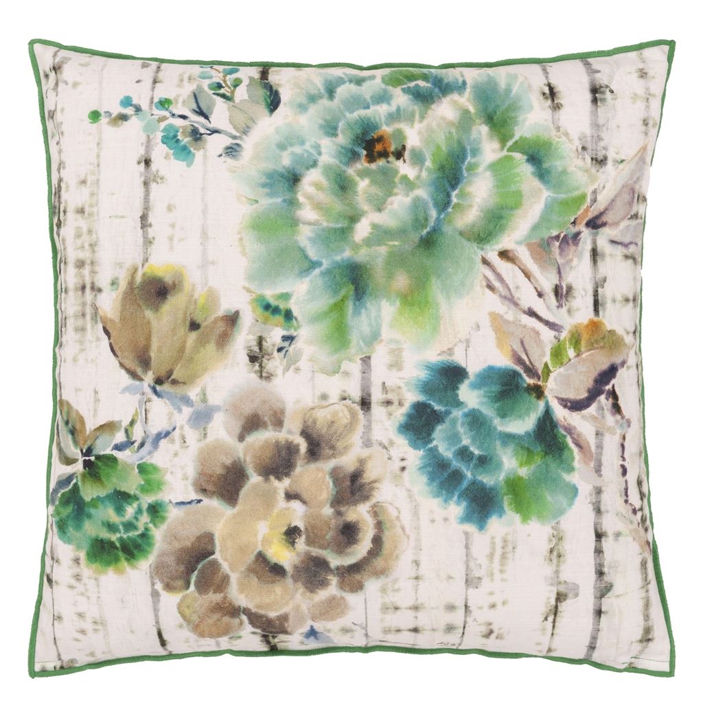 Kyoto Flower Jade Decorative Pillow