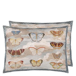 Butterfly Studies Parchment Decorative Pillow
