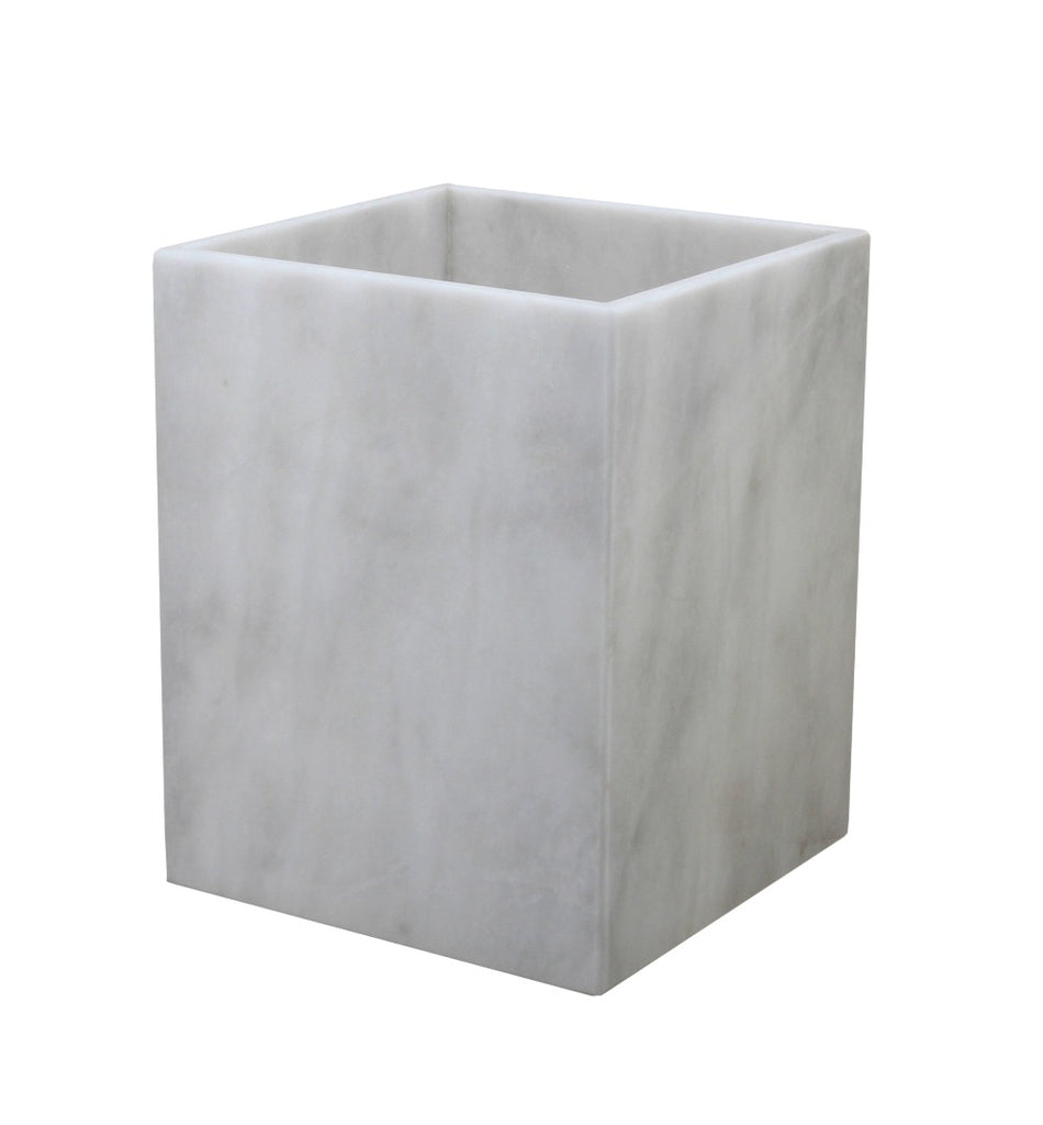 Myrtus Pearl White Wastebasket