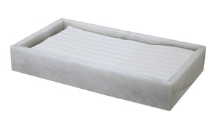 Myrtus Pearl White Guest Towel Tray