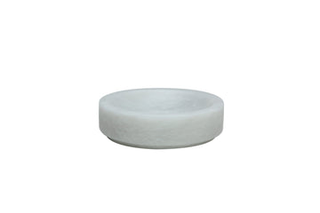 Eris Pearl White Round Soap Dish