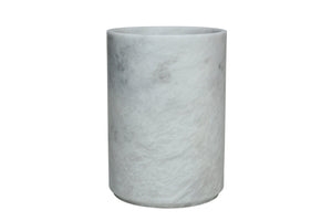 Eris Pearl White Round Wastebasket