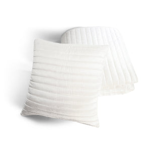 White Channel Velvet Quilted Coverlets and Shams