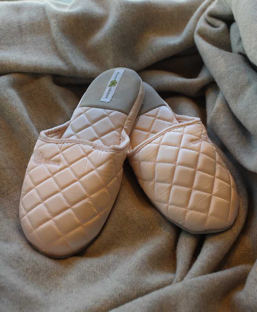 Cotton Candy Silk Slippers