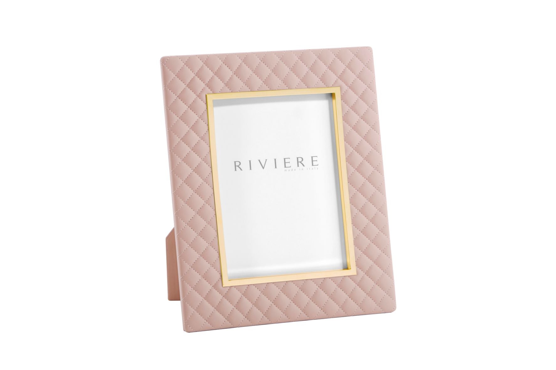 ANITA 5"x 7" Quilted Leather Frame - Blush Pink