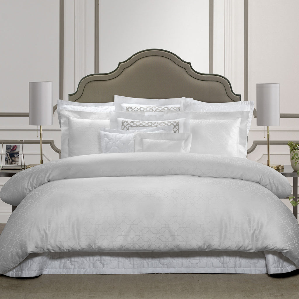 Fretwork Jacquard King Duvet Cover and Shams Set