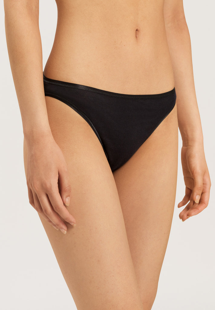 Cotton Seamless Mini Brief - Black
