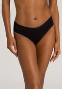 Cotton Seamless Midi Brief - Black