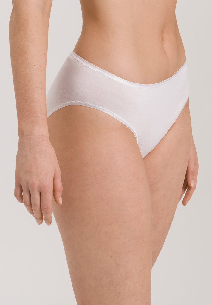 Cotton Seamless Midi Brief - White