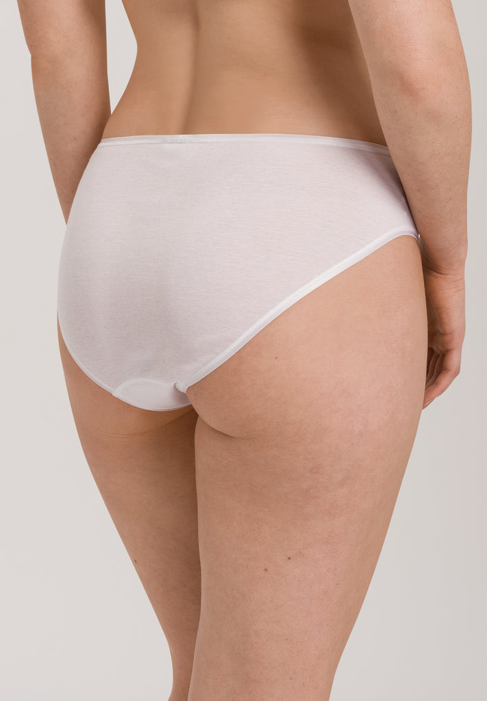 Cotton Seamless Midi Brief - White