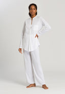 Cotton Deluxe Long Sleeve Pajama - White