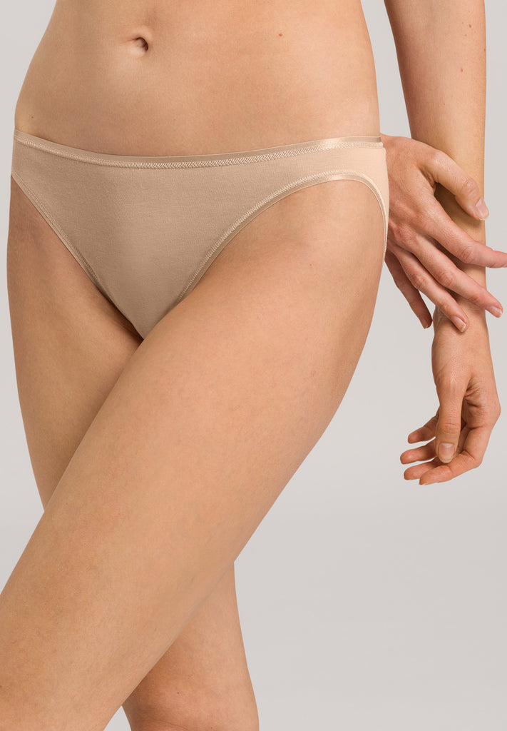 Cotton Seamless Mini Brief - Beige