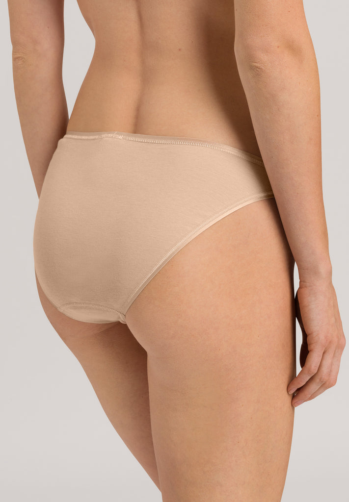 Cotton Seamless Mini Brief - Beige