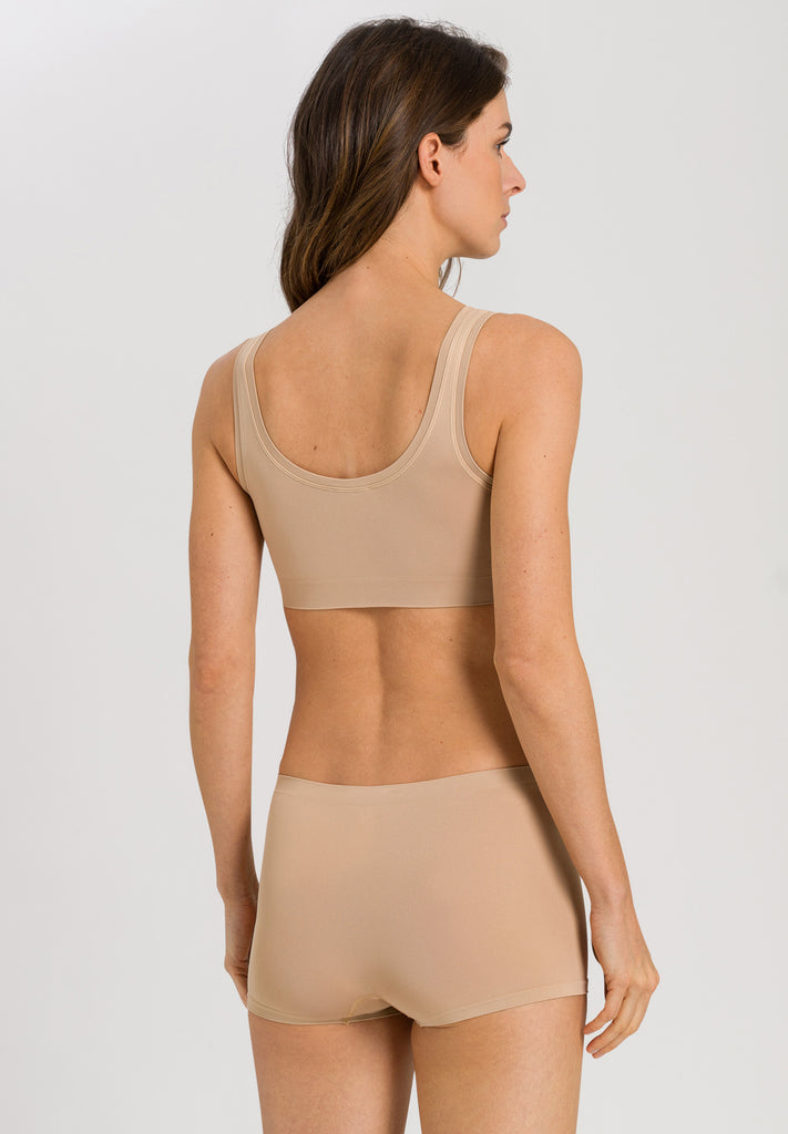 Touch Feeling Crop Top - Beige