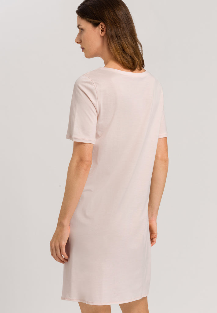 Cotton Deluxe Short Sleeve Nightdress - Crystal Pink