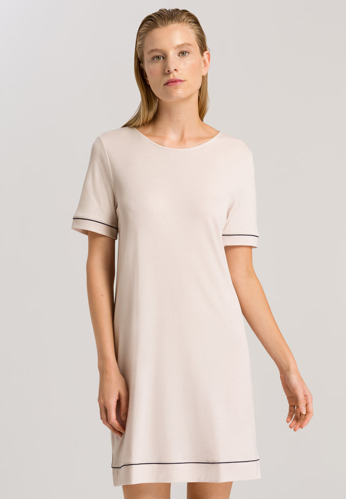 Natural Comfort Short Sleeve Nightdress - Almond