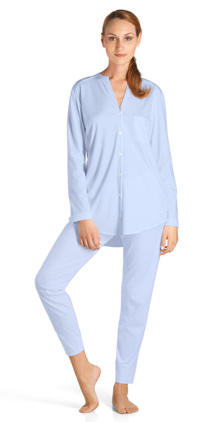 Hanro Pure Essence Pajamas Blue Glow