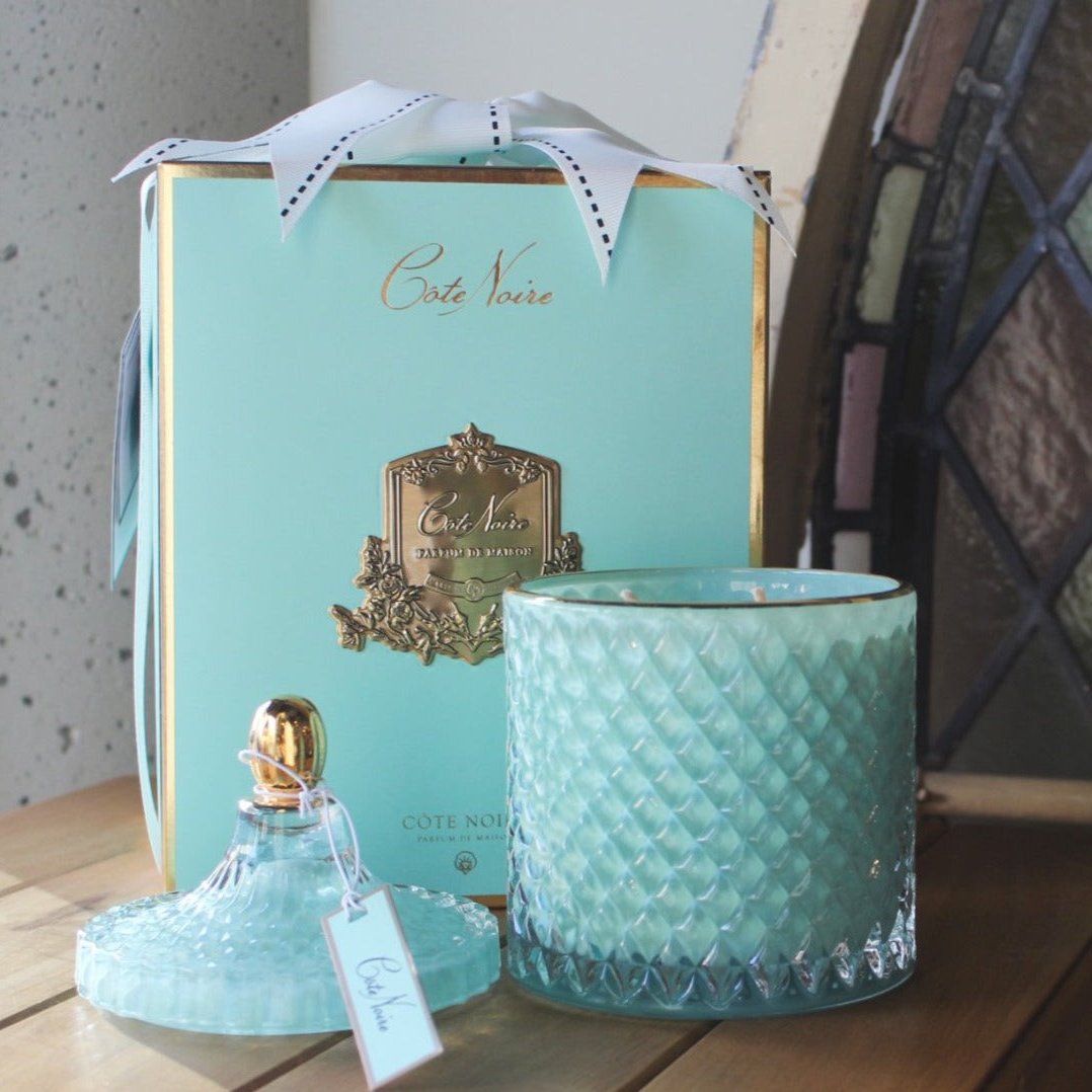 Côte Noire Grand Blue Art Deco Candle