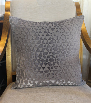 Velvet Triangle 18" Coyote Pillow