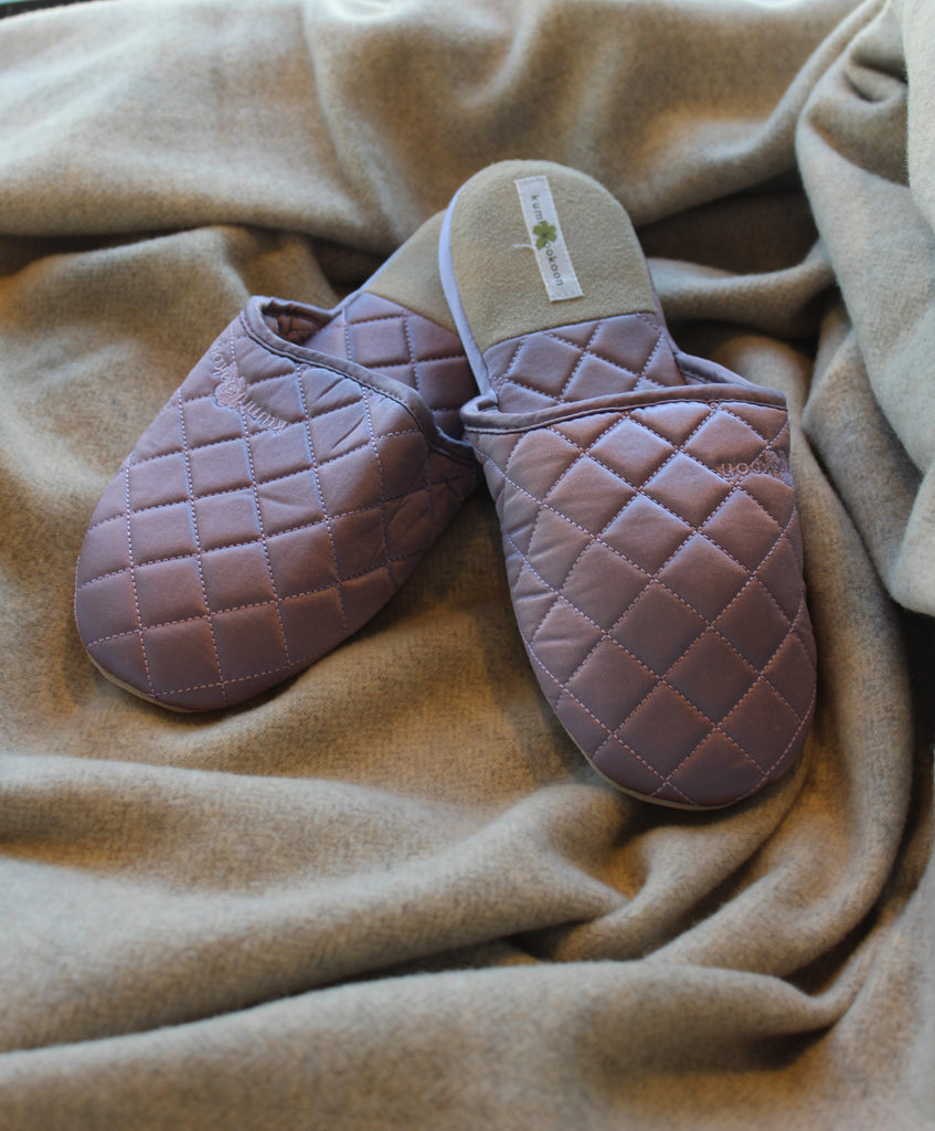 Lavender Silk Slippers